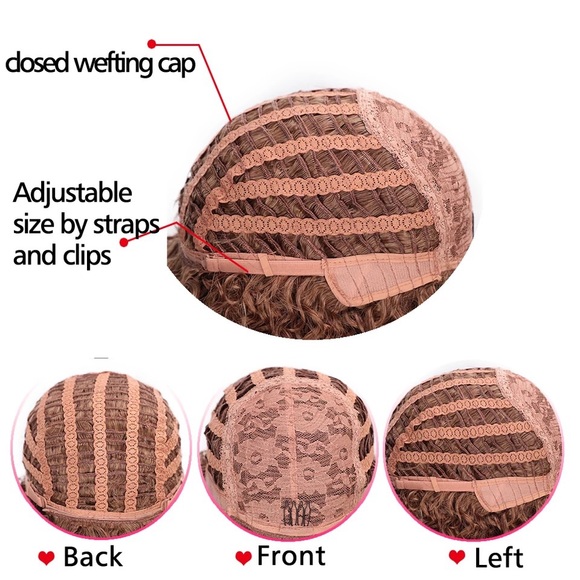 NWT 10” honey blonde Afro wig kinky curls bangs - Picture 13 of 16